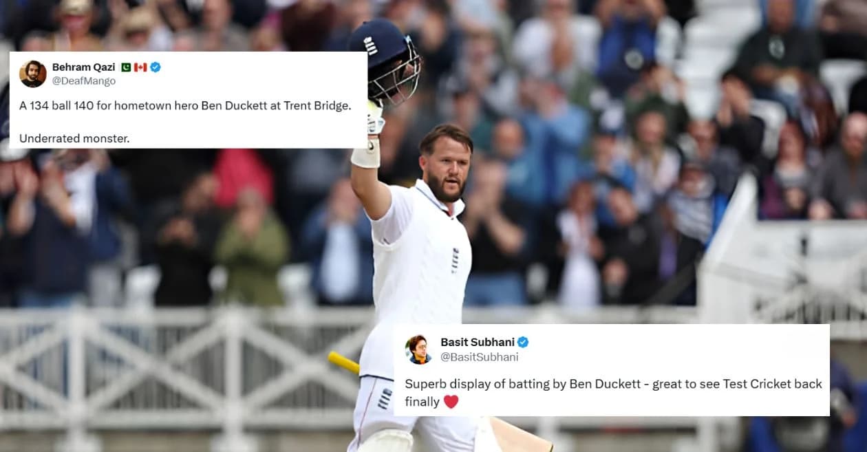 ENG vs ZIM: Fans go wild as Ben Duckett lights up Nottingham with a dazzling century on Day 1 of the one-off Test