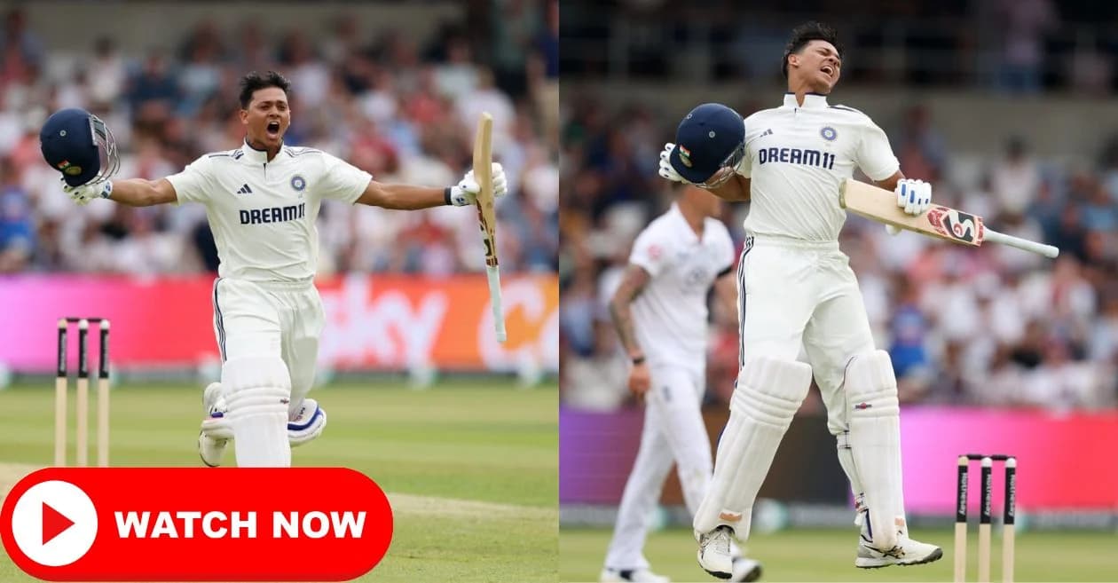 ENG vs IND 2025 : Yashasvi Jaiswal lets out animated roar after emotional hundred on Day 1 of first Test