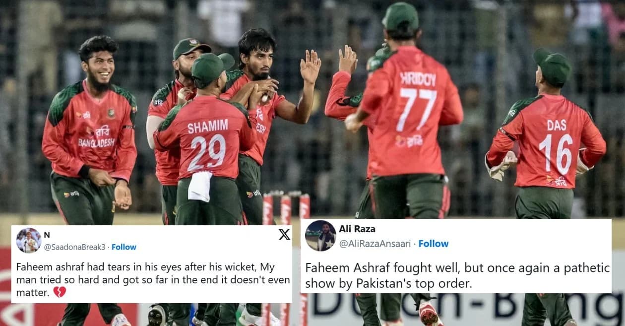 BAN vs PAK: Fans erupt as Faheem Ashraf’s valiant fifty goes in vain as Bangladesh clinch series in final-over thriller