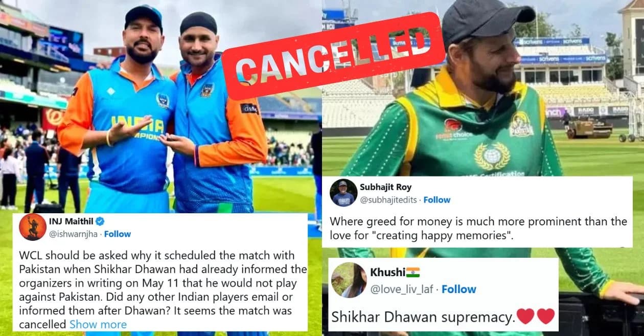 “Why was the match scheduled?”: Fans react as India vs Pakistan WCL 2025 clash called off amid backlash