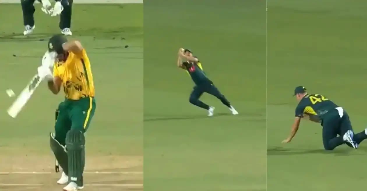 AUS vs SA : Cameron Green plucks a brilliant catch to dismiss Aiden Markram in 3rd T20I