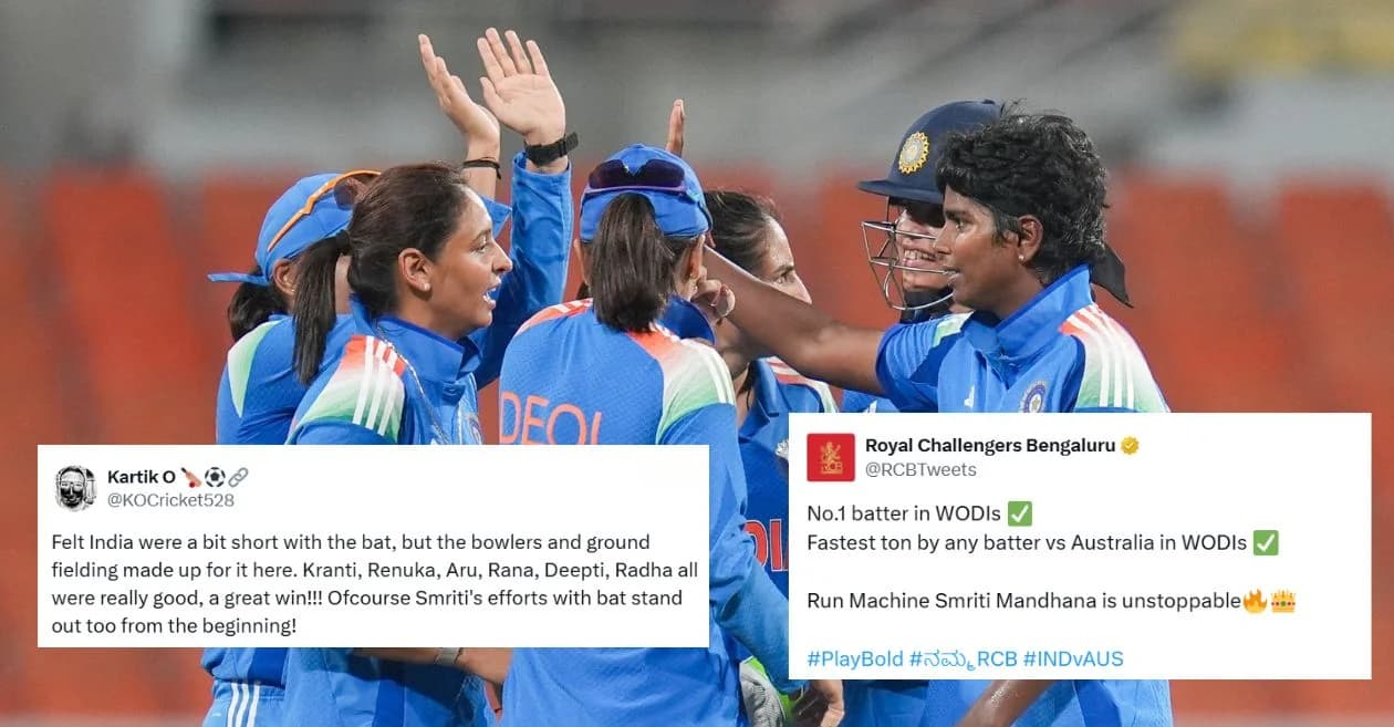 Fans go wild as India hand Australia a historic defeat in second Women’s ODI to level the series 1-1