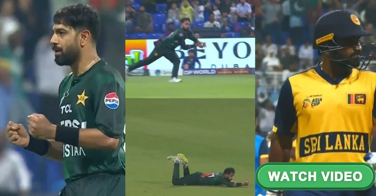 Asia Cup 2025 : Faheem Ashraf takes an absolute blinder to dismiss Kusal Perera during PAK vs SL clash