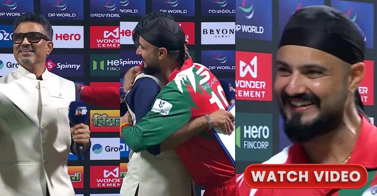 WATCH: Sanjay Manjrekar hugs Oman Captain Jatinder Singh after a hard-fought Asia Cup 2025 match against India