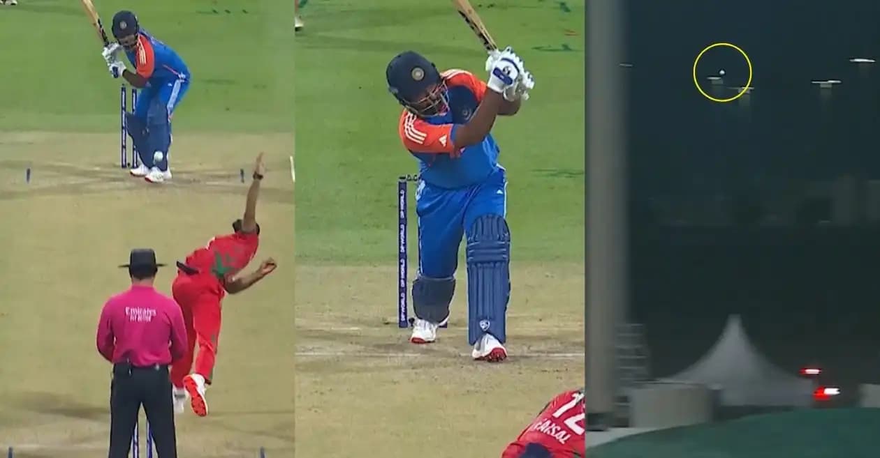 WATCH: Sanju Samson hits Shah Faisal for a humungous six in IND vs OMN clash at Asia Cup 2025