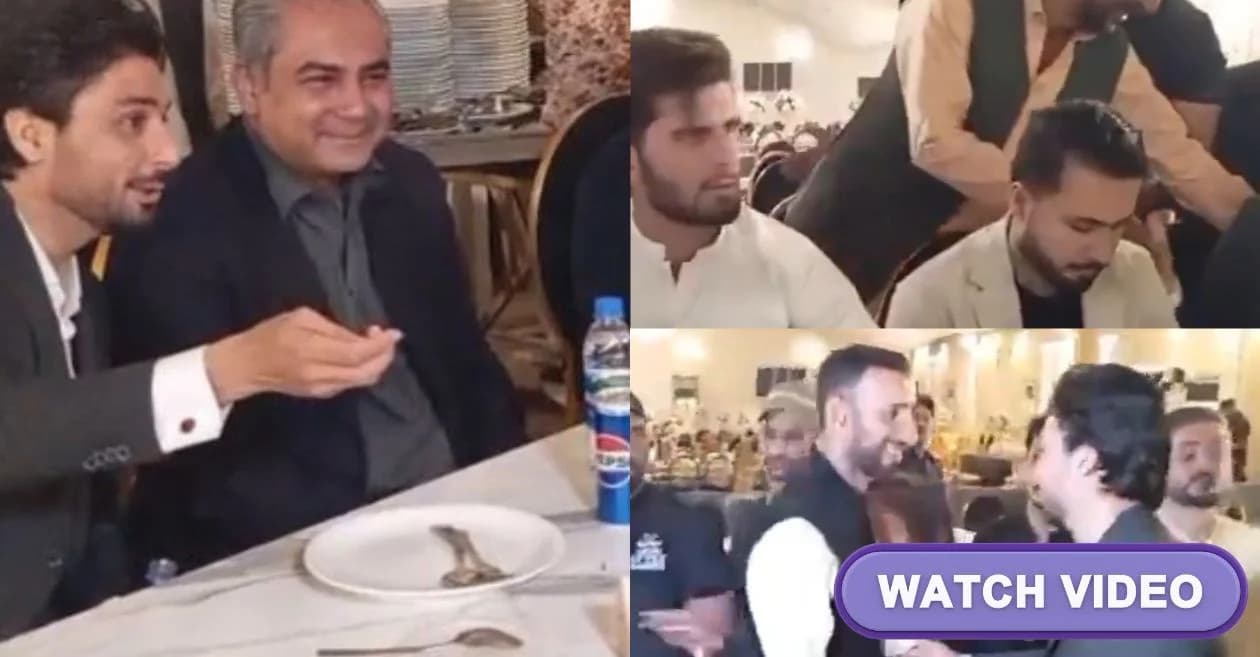 WATCH: Pakistan’s Abrar Ahmed ties the knot in Karachi; PCB chairman Mohsin Naqvi and Shaheen Afridi attend ‘valima’ reception
