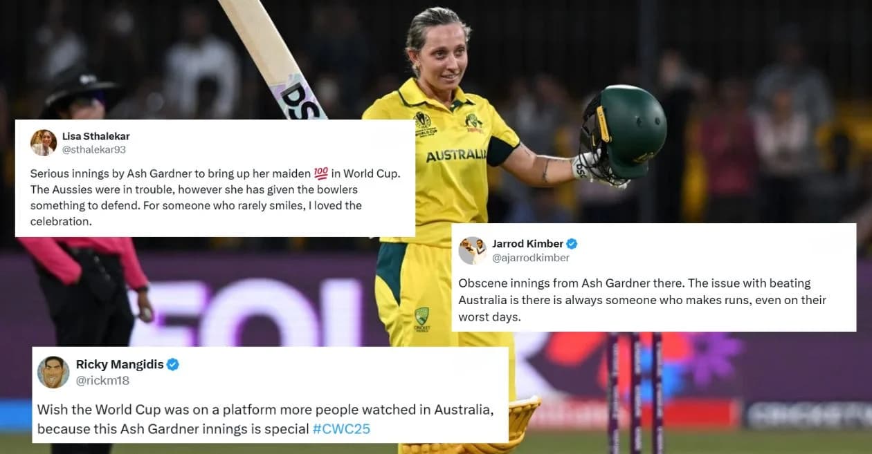 AUS-W vs NZ-W: Fans erupt in joy as Ashleigh Gardner creates history with record-breaking century in Women’s World Cup 2025