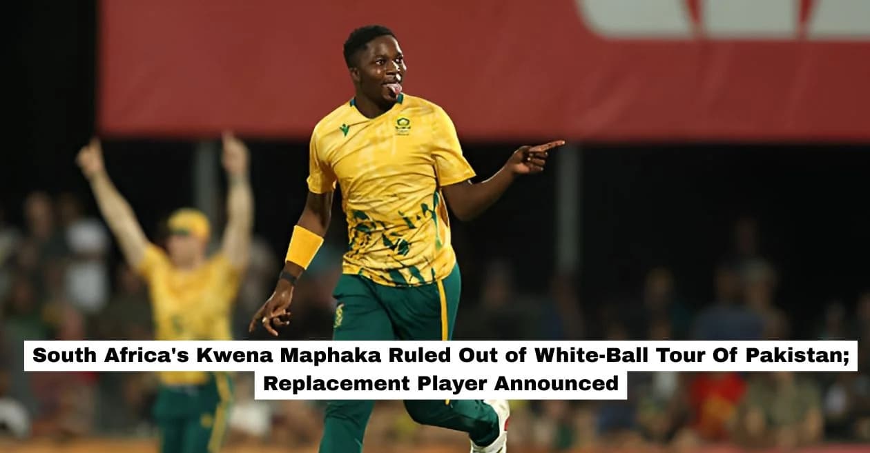 Kwena Maphaka ruled out of South Africa’s white-ball tour of Pakistan; replacement announced