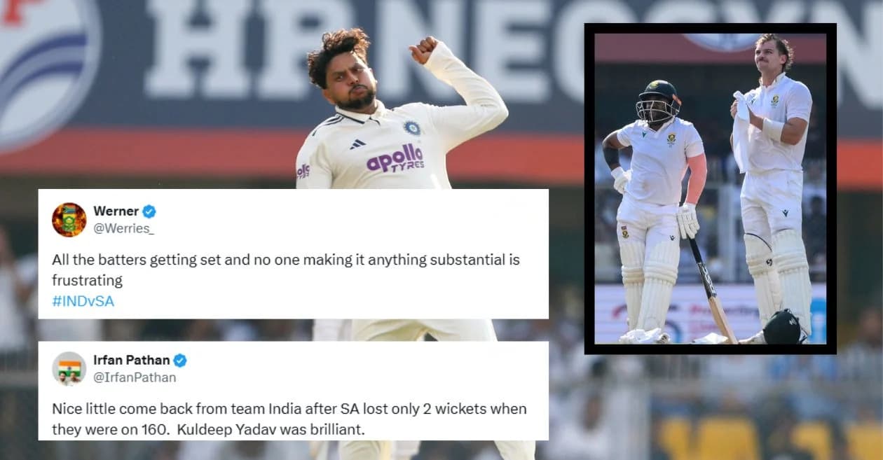 IND vs SA: Fans react as Temba Bavuma and Tristan Stubbs show resilience amidst Kuldeep Yadav’s spin onslaught | Guwahati Test, Day 1