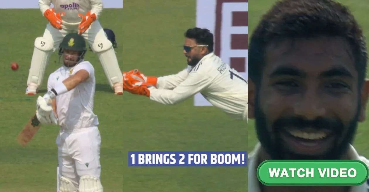 IND vs SA : Jasprit Bumrah’s brilliant delivery stuns Aiden Markram as Rishabh Pant takes a stunning catch on Day 1 of Kolkata Test