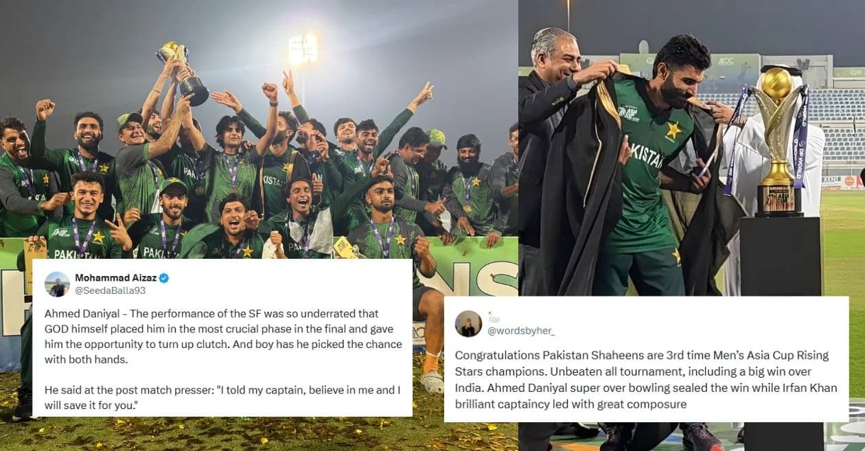 Fans react as Ahmed Daniyal’s nerve of steel seals super over thriller for Pakistan A in Asia Cup Rising Stars 2025 final against Bangladesh A