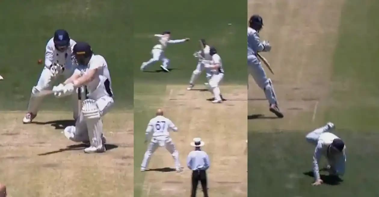 WATCH: Steve Smith grabs a one-handed screamer to dismiss Fergus O’Neill in Sheffield Shield