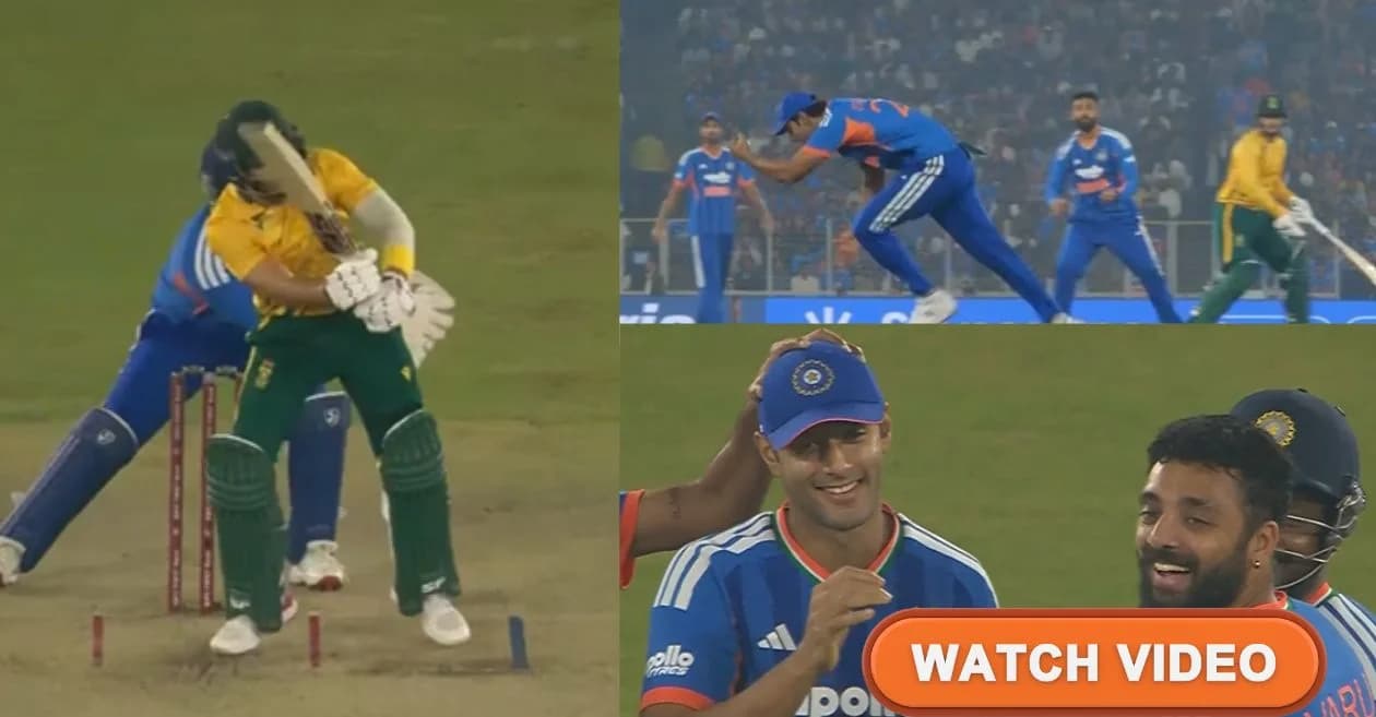 IND vs SA : Shivam Dube takes a sublime one handed catch to dismiss Reeza Hendricks during 5th T20I in Ahmedabad