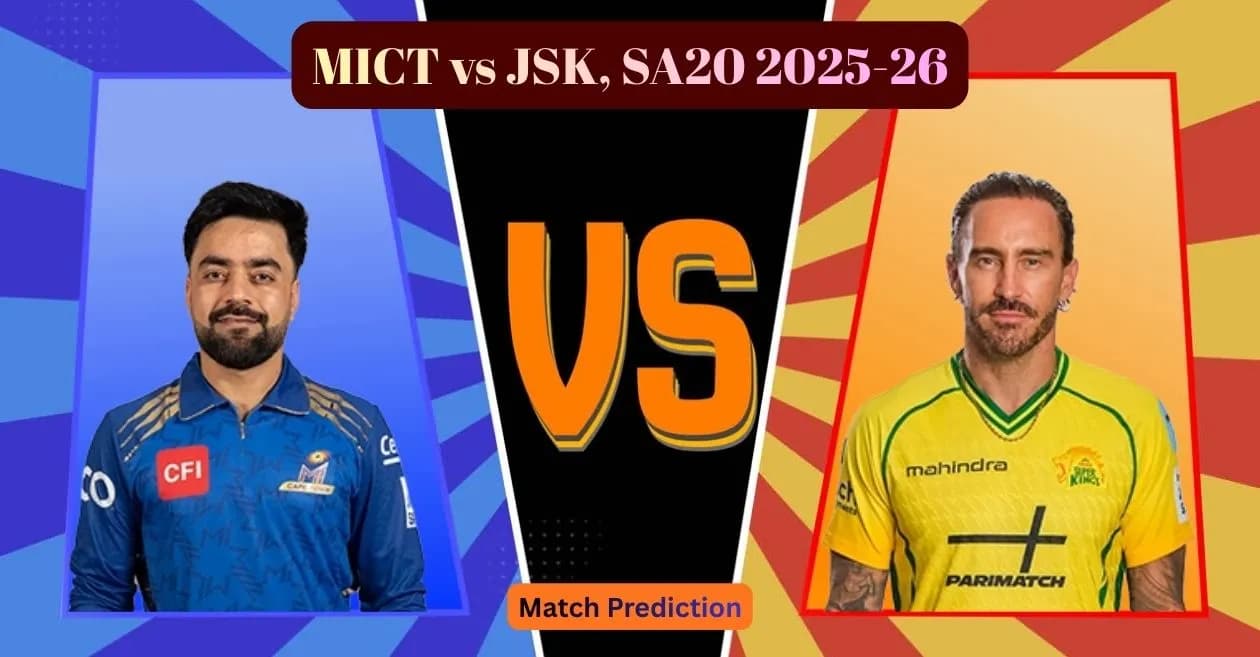 MICT vs JSK, SA20 2025-26, Match Prediction: Who will win today’s game between MI Cape Town and Joburg Super Kings?