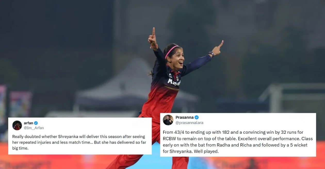 WPL 2026: Fans erupt as RCB unbeaten streak continues after Shreyanka Patil’s five-wicket haul triggers Gujarat Giants’ collapse in high-scoring chase