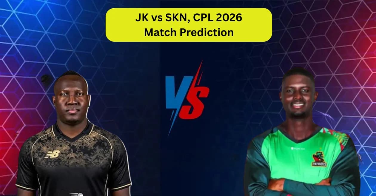 JK vs SKN, CPL 2026, Match Prediction: Who will win today’s game between Jamaica Kingsmen and St Kitts and Nevis Patriots?
