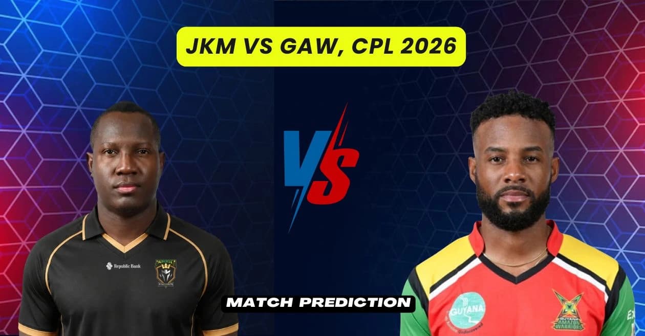 JKM vs GAW, CPL 2026, Match Prediction: Who will win today’s game between Jamaica Kingsmen and Guyana Amazon Warriors?