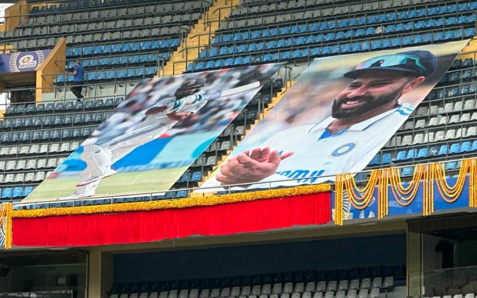 MCA unveils Rohit Sharma, Ajit Wadekar and Sharad Pawar stands at Wankhede Stadium