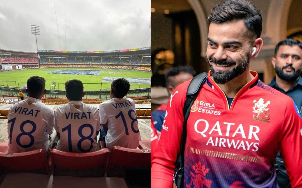 WATCH: Virat Kohli fans honour his Test legacy with special 'white jerseys' ahead of RCB vs KKR IPL 2025 clash