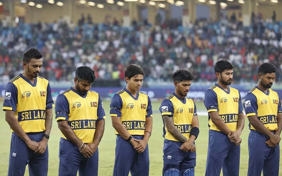 Asia Cup 2025: Sri Lankan players wear black armbands, observe one-minute silence as tribute to Dunith Wellalage's late father vs Bangladesh