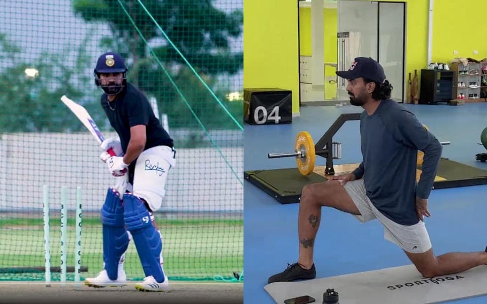 Rohit Sharma and KL Rahul sweat it out at BCCI Centre of Excellence