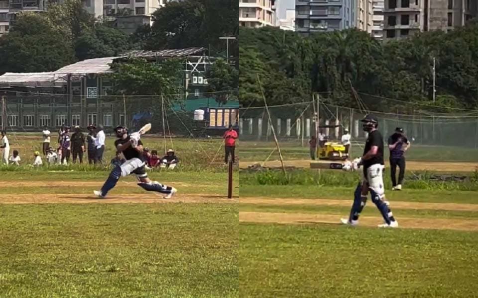Rohit Sharma damages his own Lamborghini with a six at Shivaji Park