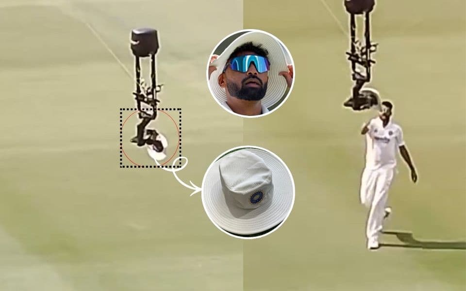 IND vs SA 2025: Mohammad Siraj rests his cap on spidercam while fielding on Day 3, video goes viral