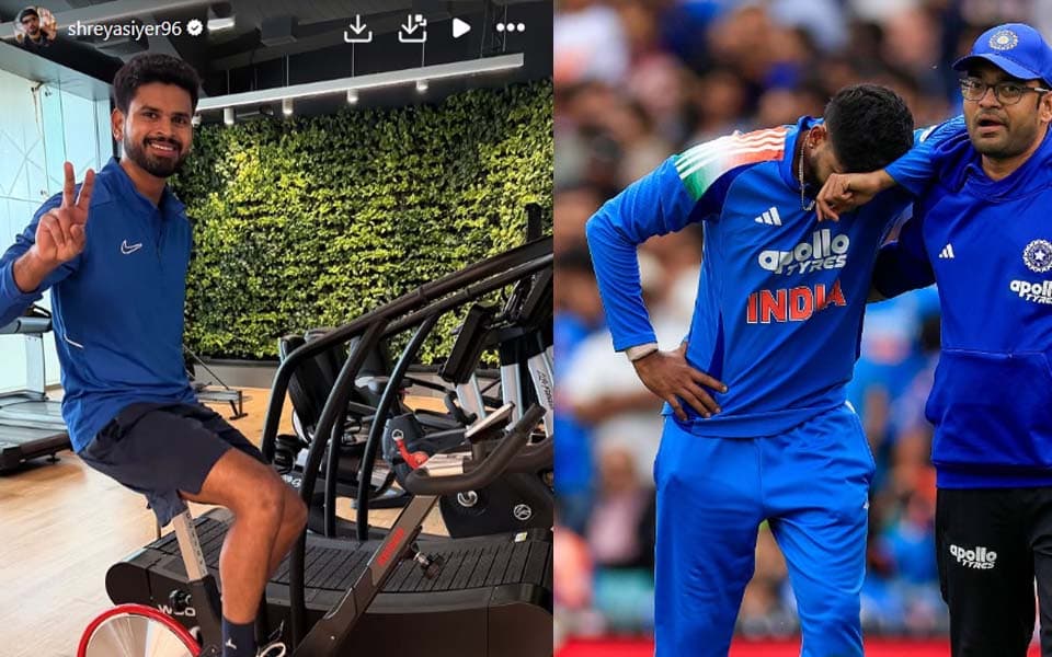 Shreyas Iyer begins training following spleen injury, marks major step in recovery