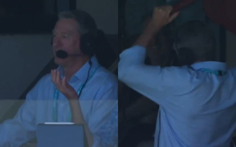 Glenn McGrath reacts live as Nathan Lyon overtakes his Test wickets' tally