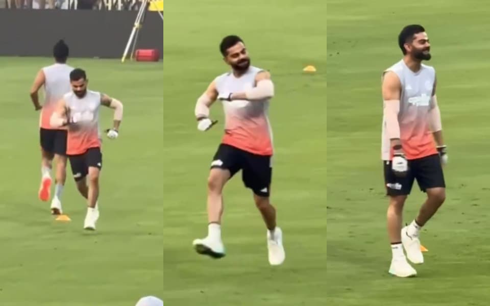 Virat Kohli playfully mocks Arshdeep Singh’s run-up during India training session
