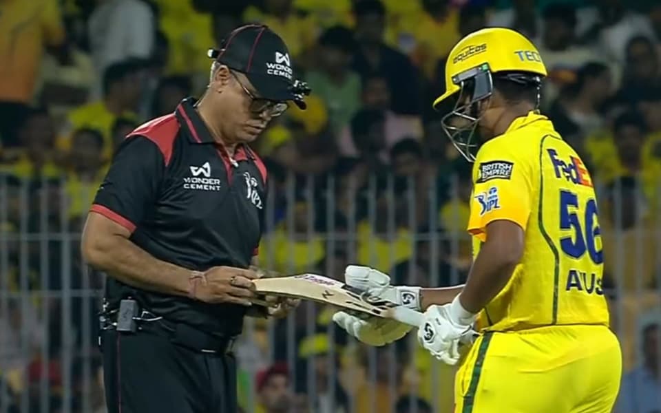 Ayush Mhatre's bat fails gauge test twice, umpire allows to bat after realising he held tool upside down