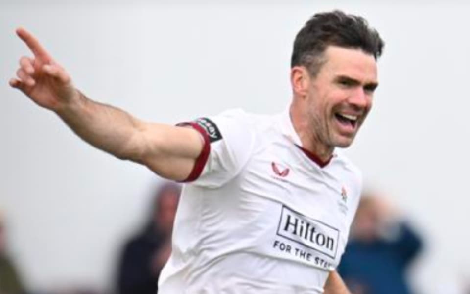 43-year-old James Anderson defies age, takes career's 56th five-wicket haul during county game