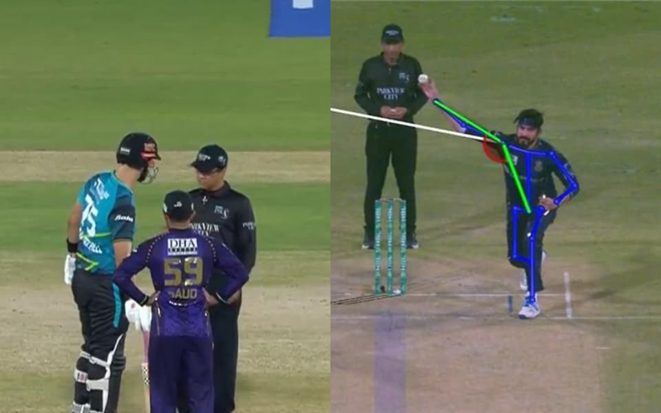 PSL 2026: Daryl Mitchell pulls out twice during Usman Tariq's bowling pause, umpire intervenes