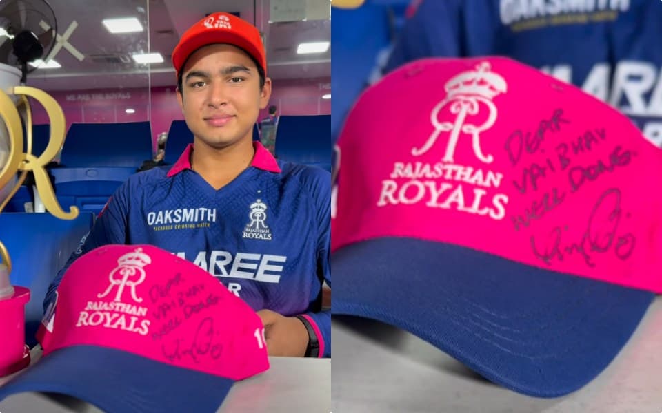 'Dear Vaibhav, well done' - Virat Kohli appreciates Sooryavanshi's exceptional power hitting with signed cap after RR vs RCB match