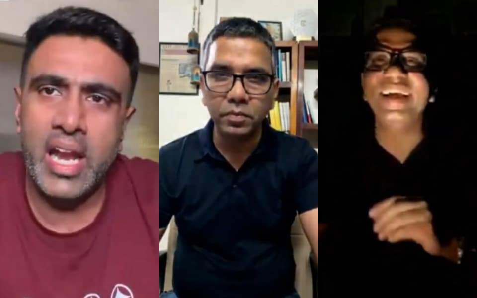 R Ashwin and Vimal Kumar share hilarious moment on video after LSG vs RR match in IPL 2026