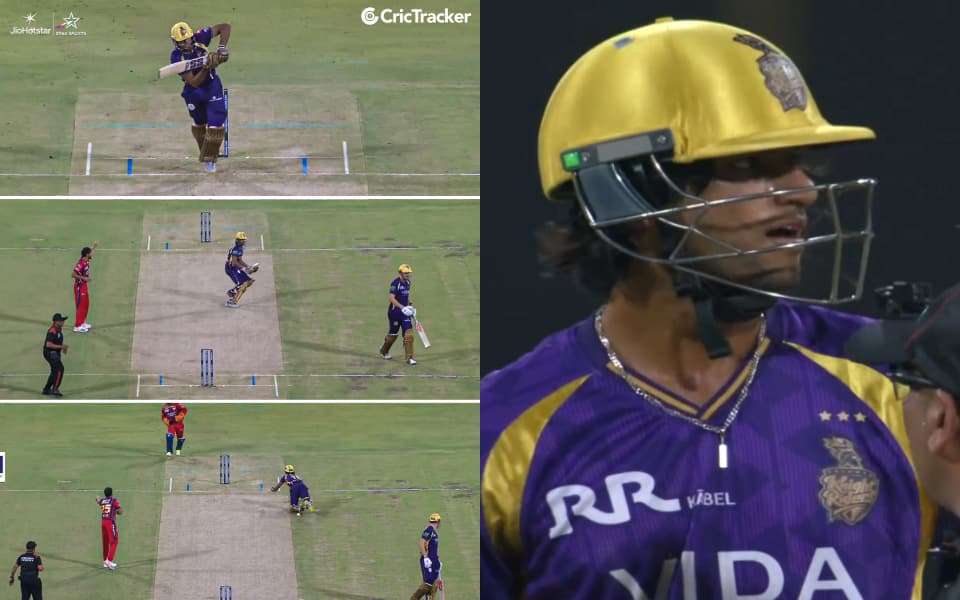 Angkrish Raghuvanshi becomes first batter to get dismissed obstructing the field in IPL, controversy ensues