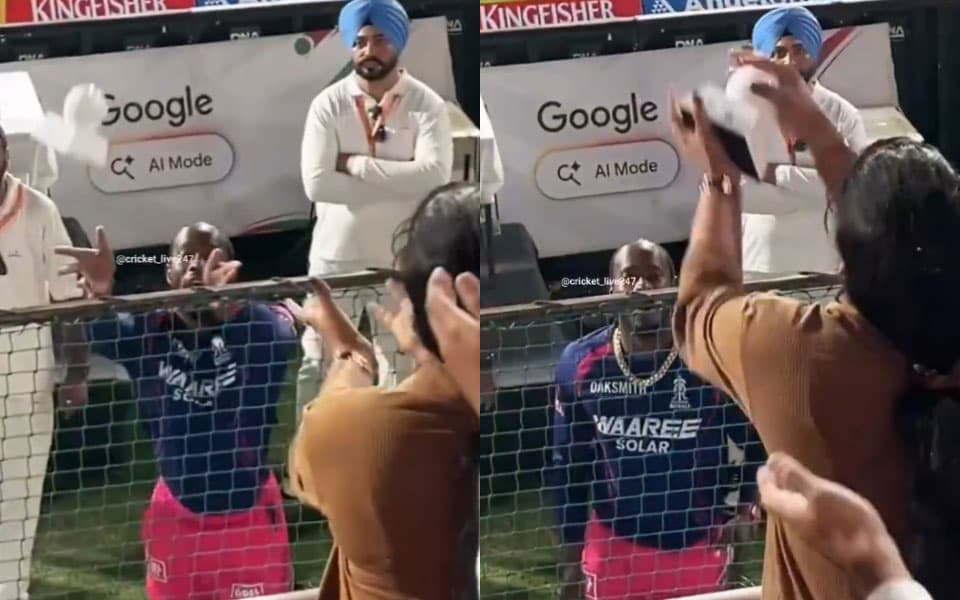 IPL 2026: Jofra Archer throws dot ball award to fangirl, wins fans over