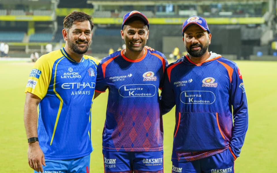Three eras of T20 World Cup glory reunite as MS Dhoni, Suryakumar Yadav & Rohit Sharma come together in Chennai