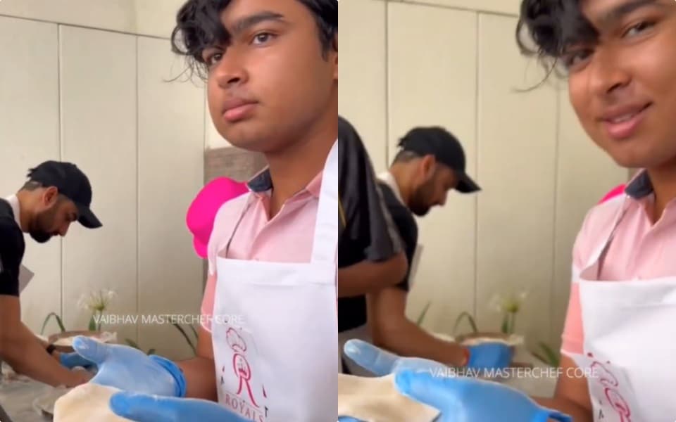 'Masterchef' Vaibhav Sooryavanshi cooks roti in fun off-field activity amid IPL 2026