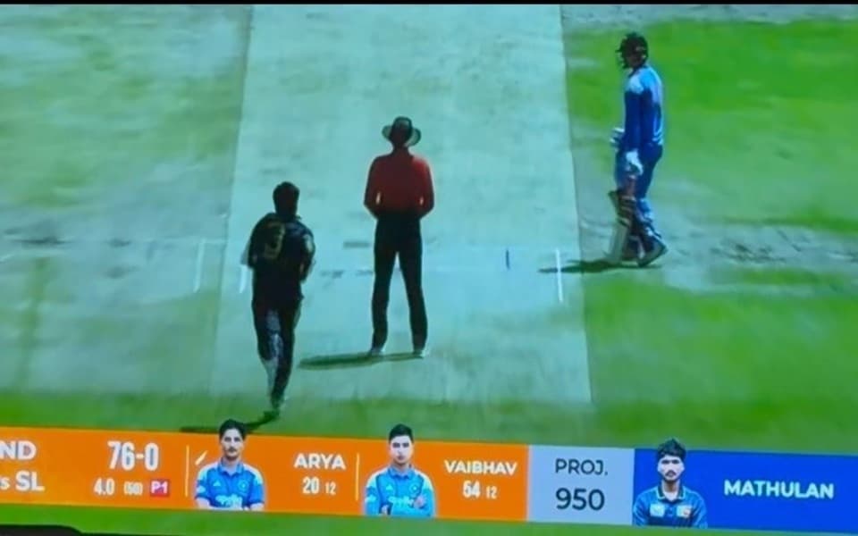India's projected score shows 950 as Vaibhav Sooryavanshi completes perfect Sri Lanka revenge