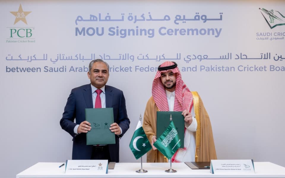 Pakistan Cricket Board and Saudi Arabian Cricket Federation join hands to build international cricket stadium in Jeddah