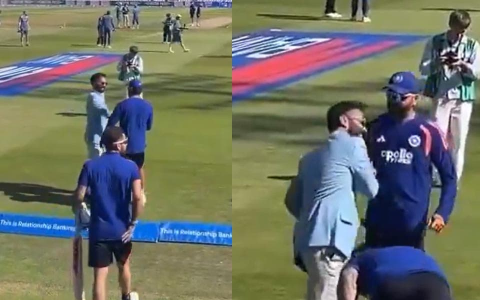 Rohit Sharma playfully kicks Dinesh Karthik ahead of first ODI against England