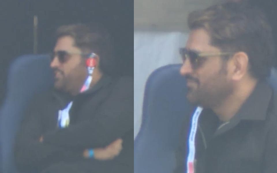 MS Dhoni shares a light moment with young fan at Edgbaston during India's ODI opener