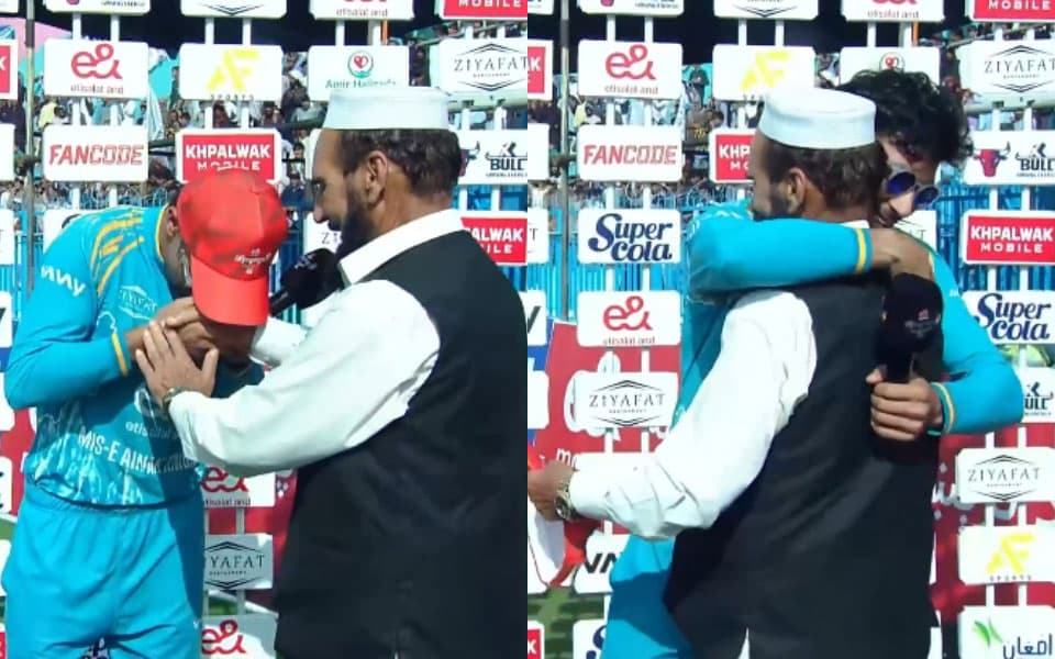 Rahmanullah Gurbaz receives Orange Cap from his father in Shpageeza Cricket League 2026