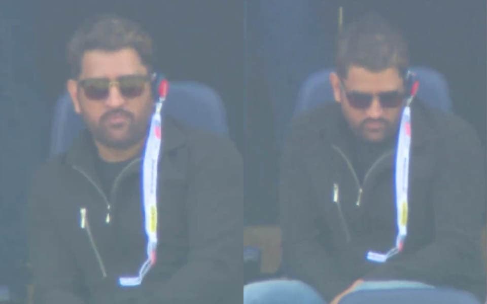 MS Dhoni spotted wearing radio earwig at Edgbaston during India's ODI win against England