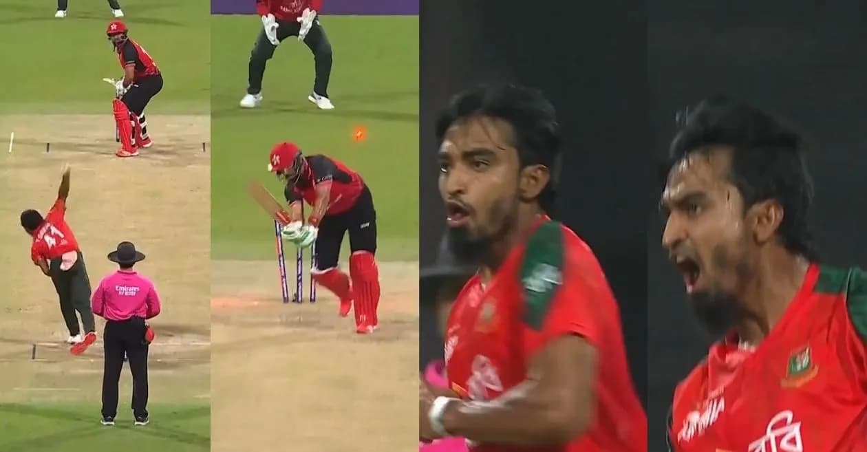 Asia Cup 2025 : Babar Hayat undone by Tanzim Hasan’s jaffa as bowler’s fiery send-off energises BAN vs HK contest