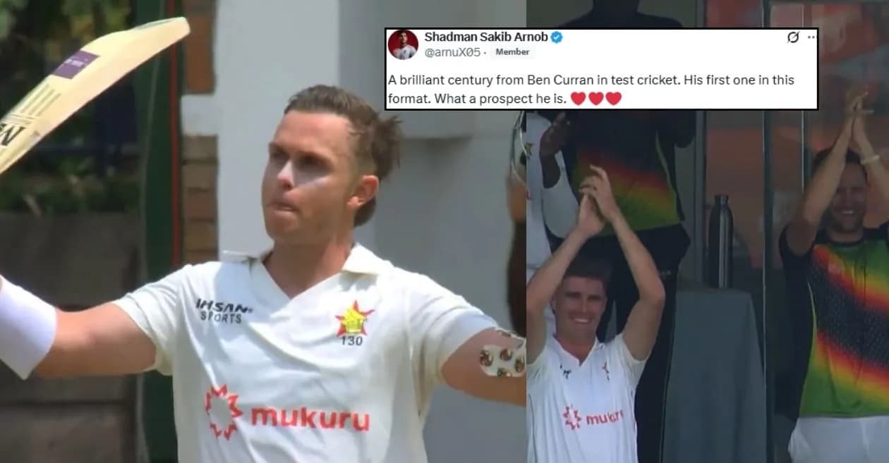 ZIM vs AFG: Fans erupt as Ben Curran lights up Harare with maiden Test century