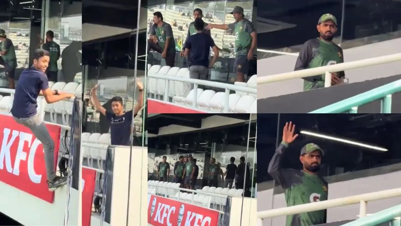 WATCH: Fan breaches security to enter Pakistan dressing room leaving Babar Azam stunned on his birthday