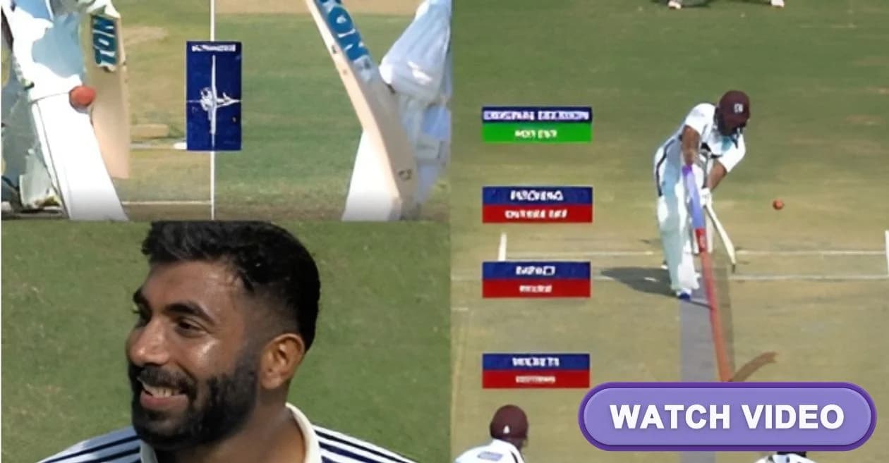 IND vs WI : Jasprit Bumrah’s frustration boils over as inconclusive DRS saves John Campbell on Day 4 of Delhi Test