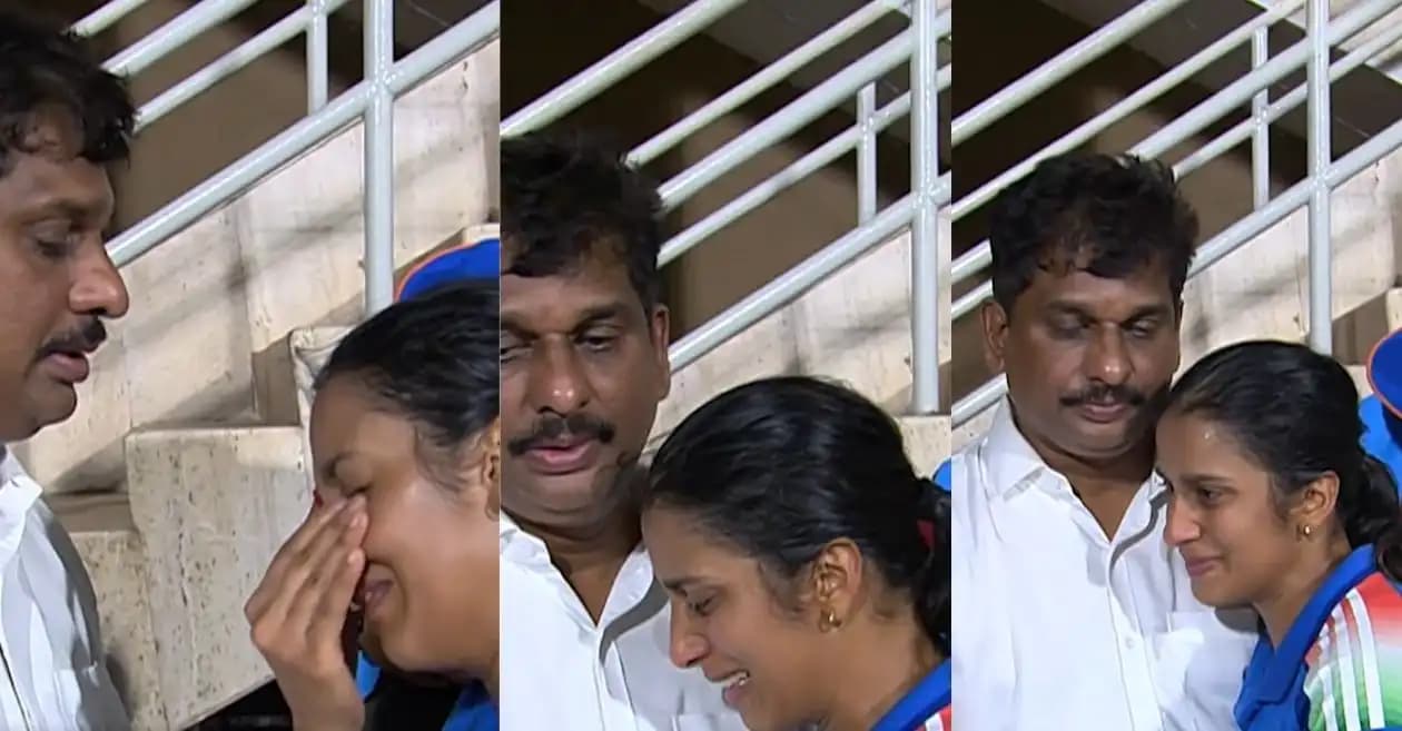 WATCH: Jemimah Rodrigues breaks down in father’s arms after leading India to World Cup 2025 final